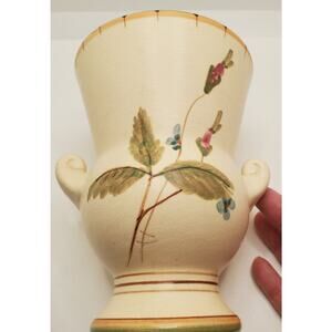 Weller Bonito 1927-33 Vintage Pottery Hand Painted Floral Handled Ceramic Vase